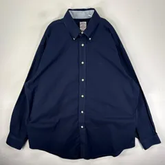 古着 ブルックスブラザーズ Brooks Brothers 長袖シャツ ボタンダウン ワンポイント XL  ネイビー系 メンズ