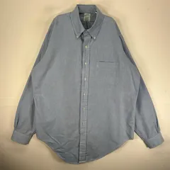 古着 80's～90's/80年代～90年代 ヴィンテージ ブルックスブラザーズ Brooks Brothers 長袖シャツ ボタンダウン Makers L  ブルー系 無地 メンズ