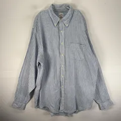 古着 ブルックスブラザーズ Brooks Brothers 長袖シャツ ボタンダウン L  ブルー系 ストライプ メンズ