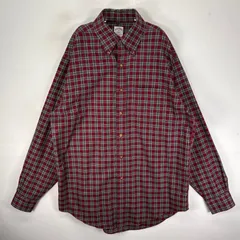 古着 ブルックスブラザーズ Brooks Brothers 長袖シャツ ボタンダウン M  レッド系 チェック メンズ