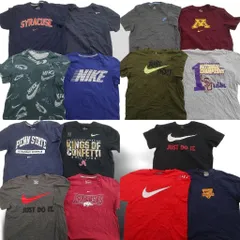 古着卸 まとめ売り NIKE ナイキ Tシャツ 15枚セット ( メンズ L ) カレッジ風 総柄 アーチロゴ スウォッシュロゴ 中古 古着 NE4294