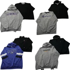 古着卸 まとめ売り チャンピオン スウェット 8枚セット ( メンズ XL/2XL ) 企業 アマゾン ハーフジップ カレッジ風 中古 古着 NE4402