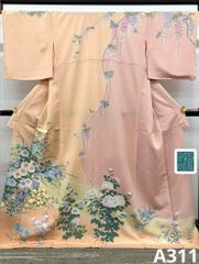 加賀友禅 池田裕 色留袖 仮絵羽 未仕立て品 鴛鴦 鳥 正絹 八掛付き 