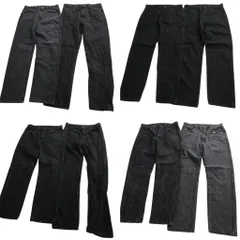 古着卸 まとめ売り ラスラー ブラックデニム パンツ 8枚セット ( メンズ 33 ) ストレート アメカジ  中古 古着 NE4446