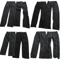 古着卸 まとめ売り ラスラー ブラックデニム パンツ 8枚セット ( メンズ 31/30 ) ストレート アメカジ 中古 古着 NE4448