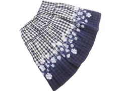 AS KNOW AS アズノゥアズ PINKY チェック 花柄 Aライン 台形 スカート sizeF/紺 ■◇ レディース