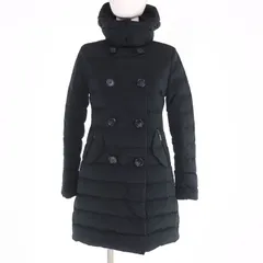 美品☆MONCLER モンクレール GARBET ロゴボタン・フード付 ZIP UP ダウンコート ダウンジャケット ブラック 00 レディース