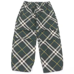 極美品□BURBERRY バーバリー 8085091 ロゴパッチ チェック柄 リラックスパンツ イージーパンツ サルエル グリーン M 正規品 メンズのサムネイル