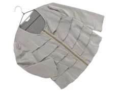 a.v.v アーヴェヴェ ノーカラー ジャケット size38/グレー ■◇ レディースのサムネイル