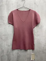 新品 SAISON DE PAPILLON セゾンドパピヨン  フレンチスリーブVネックニット セーター sizeS/エンジ ■◆ レディース