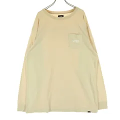 VANS ヴァンズ ロゴプリント 長袖 Tシャツ XL ベージュ系 メンズ 古着