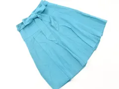 CROLLA クローラ リネン混 ウエストリボン付き プリーツ スカート size34/ターコイズ ■◇ レディースのサムネイル