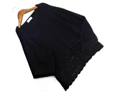Aylesbury アリスバーリー 切替 ニット セーター sizeM/紺 ■◇ レディースのサムネイル