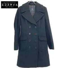 BURBERRY バーバリー ﾌﾞﾗｯｸ FN050-941-09 ｱﾝｺﾞﾗ×ｳｰﾙ ｽﾄｰﾑｺｰﾄ 40