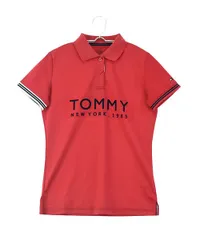 トミーヒルフィガーゴルフ | S(S相当) | レディース 半袖ポロシャツ レッド系【中古】ゴルフウェア