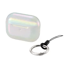 新品 エレコム AirPods Pro 2 第2世代 2022年 用 ケース ハードケース オーロラカラー カラビナ付き magsafe充電 ワイヤレス充電 対応 [オーロラのような美しい輝きを表現] オーロラクリア AVA-AP4PCACR