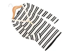 CECIL McBEE セシルマクビー ボーダー Vネック ニット セーター sizeM/白ｘ黒 ■◇ レディース