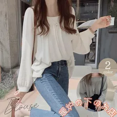 ブラウス 長袖 レディース 女性 トップス スクエアネック 薄手 春 夏 秋 プルオーバー ギャザー シンプル オフィス カジュアル 着回し お洒落67191