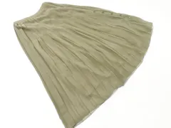 INDIVI インディヴィ シフォン ロング プリーツ スカート size5/カーキ ■◇ レディース