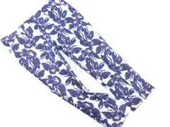APPENA アペーナ 花柄 クロップド パンツ size40/白ｘ紺 ■◇ レディース