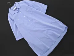 SOMETHING サムシング エドウィン 7分袖 チュニック シャツ ワンピース sizeL/青 ■◇ レディース