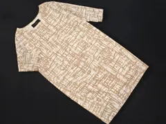 Liesse リエス チェック 7分袖 Iライン ワンピース size3/アイボリー ■◇ レディース