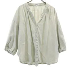 niko and... ニコアンド リネンブレンド 7分袖 シャツ 3 グレー系 レディース 古着