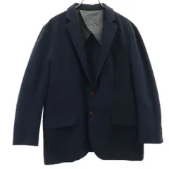 LANDS' END ランズエンド シアサッカー テーラードジャケット B5 ネイビー メンズ 古着のサムネイル