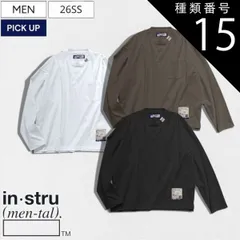 種類15：52/ブラック 【定価13,200円(税込)】in・stru(men-tal).-インストルメンタル- Maison MIHARA YASUHIROの新ライン！大人の休日にリラクシーな雰囲気を醸す！ブランドタグ付きロングスリーブポケットTシャツ  ロ
