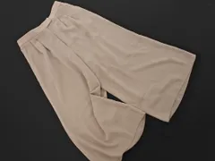 NATURAL BEAUTY BASIC ナチュラルビューティーベーシック タック ワイド パンツ sizeM/グレージュ ■◇ レディース