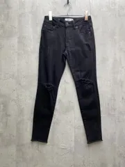 AZUL BY MOUSSY アズールバイマウジー CRASH DENIM SKINNY デニムパンツ sizeS/ブラック ■◇ レディース