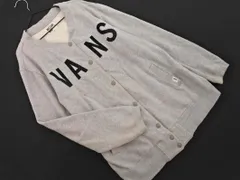 VANS バンズ スウェット フロッキープリント スナップボタン カーディガン sizeM/グレー ■◇ レディース