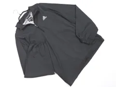 adidas アディダス ハーフジップ ワンポイント プルオーバー sizeL G/黒 ■◇ メンズ