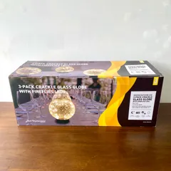 Deck Impressions LED ソーラークラックル ガラスボールライト ３個セット 照明 屋内 屋外のサムネイル