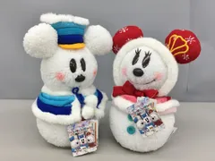 ぬいぐるみ 2体セット スノースノー 2018 ミッキー ミニー ディズニークリスマス 未使用 2507LO048