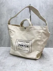 PORTER ポーター キャンバス トート バッグ アイボリー ■■レディース