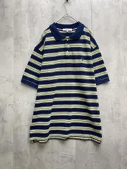 U.S POLO ASSN ユーエスポロアッスン ボーダー ポロシャツ sizeL/ネイビーｘグリーン ■◆レディース