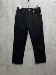 upper hights アッパーハイツ クロップド カットオフ ストレッチ スリム デニムパンツ size25/黒 ■◆レディース