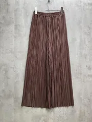 Lutique ルティーク しまむら プリーツワイド イージー パンツ sizeM/茶 ■◆レディース