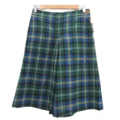 チャイルドウーマン CHILD WOMAN ガウチョパンツ ワイドパンツ 七分丈 F マルチカラー モスグリーン チェック柄 /HO31 ■ECC001