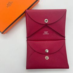 ♡ エルメス カルヴィ デュオ ボルドー 財布 カードケース コイン
