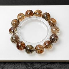 高級 EU製 ☆極!極満針ルチルクォーツ☆ ブレスレット パワーストーン