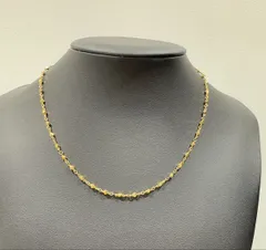 K18 ダイヤカットチェーンネックレス 約9.0g 約39㎝ ホールマーク刻印入り　S3002