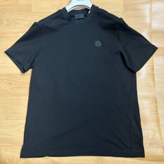 【美品】 MONCLERモンクレールラバーワッペン半袖Tシャツ黒S モンクレール ラバーワッペン ブラック M Tシャツ 国内正規品 5S576