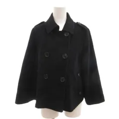 グリーンレーベルリラクシング ユナイテッドアローズ green label relaxing ピーコート 36 黒 ブラック 長袖 ダブルブレスト エポレット /IL ■ECA001