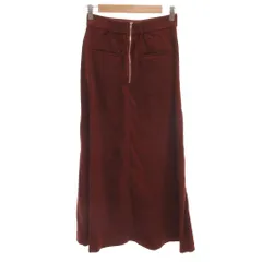 ジーナシス JEANASIS 美品 ロングスカート S 赤 レッド ロング丈 背面ジッパー バックポケット /IL ■GY58