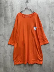 GUESS ゲス カラーロゴBIG Tシャツ sizeL/オレンジ ■◆メンズ