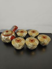瀬戸焼 加藤作助 春逸 掛分蓋茶碗 5客 10cm 大正期 - メルカリ