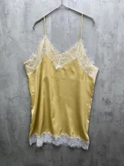 新品 CIAOPANIC TYPY チャオパニックティピー ランジェリーサテンキャミチュニック キャミソール ワンピース sizeONE/黄 ■◆レディース