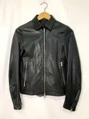 ABAHOUSE ライダース レザージャケット山羊革美品 ABAHOUSE GRAY 革ジャン ライダース ネオレザー ポンチ ライダース